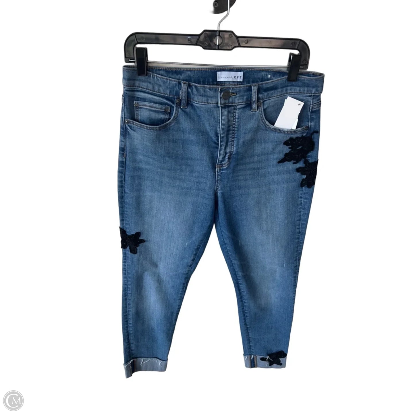 Jeans Skinny By Loft In Blue Denim, Size: 8