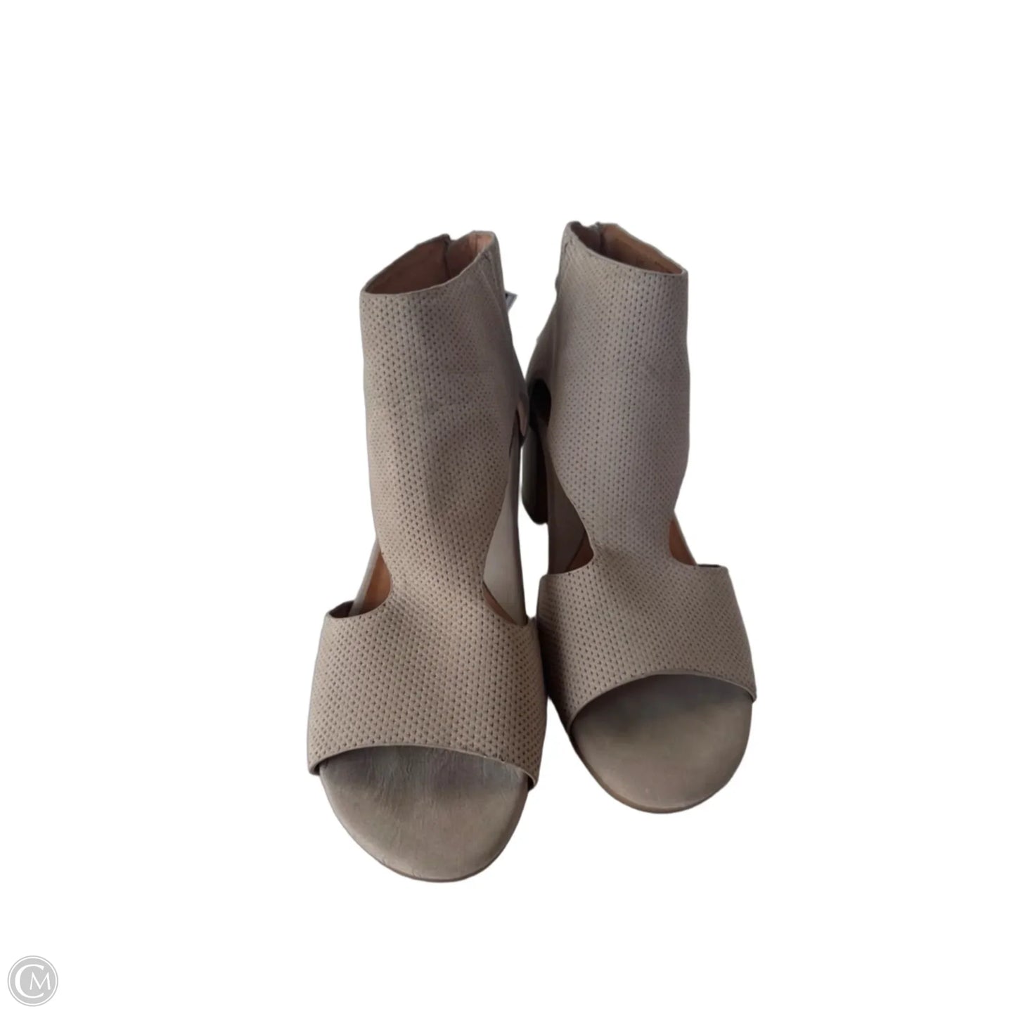 Sandals Heels Block By Gentle Souls In Grey, Size: 9.5