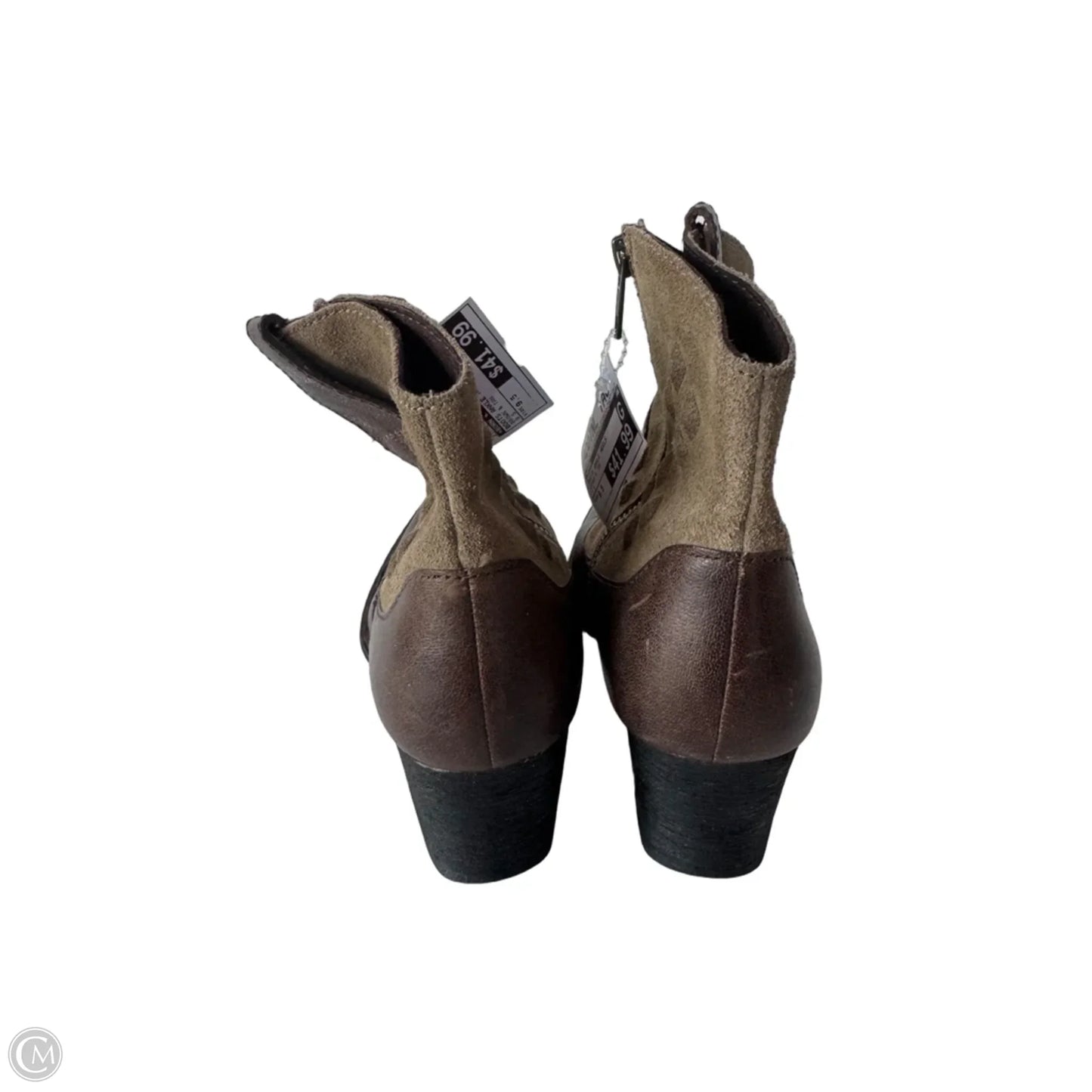 Boots Ankle Heels By Born In Brown & Tan, Size: 9.5
