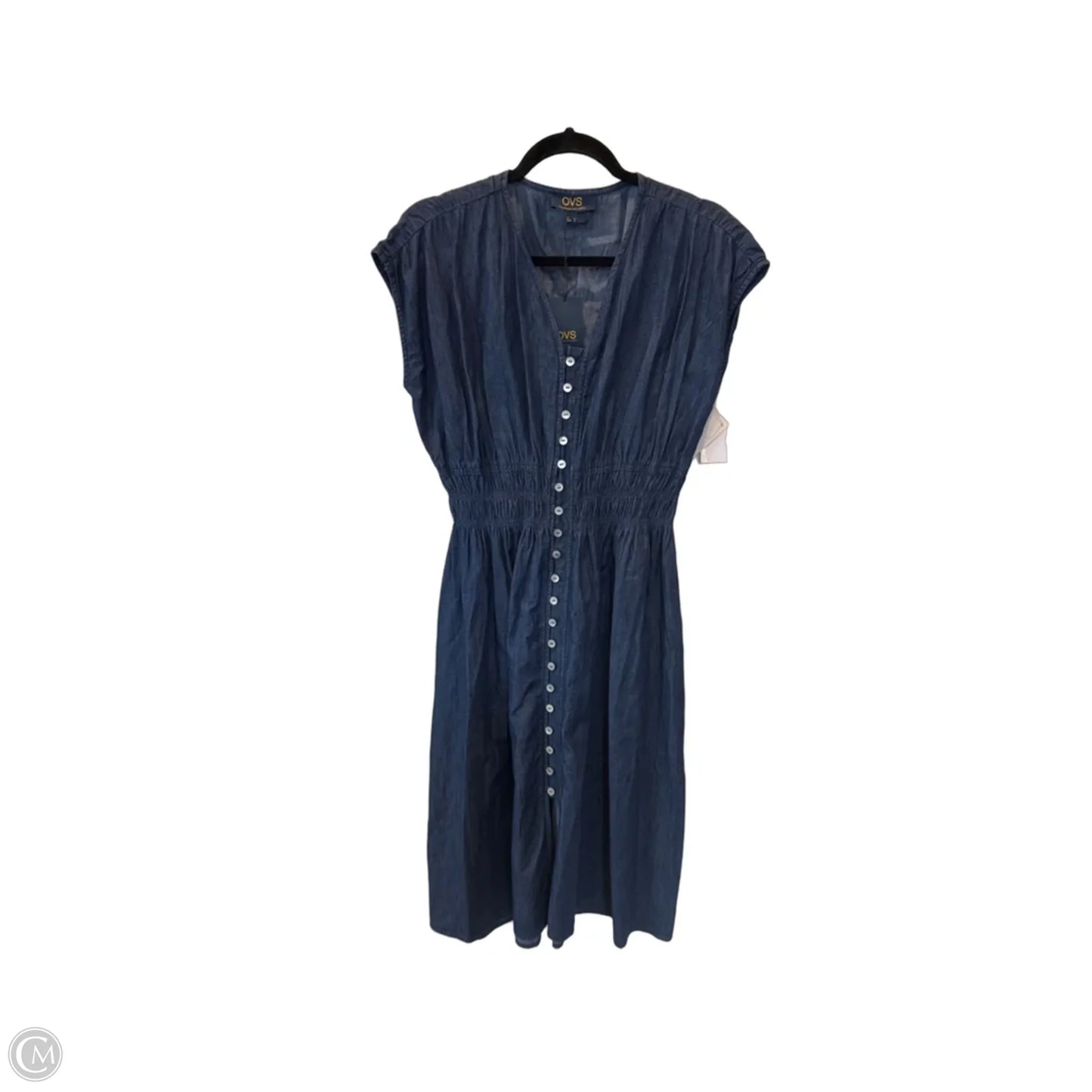 Dress Casual Midi By Clothes Mentor In Blue Denim, Size: L