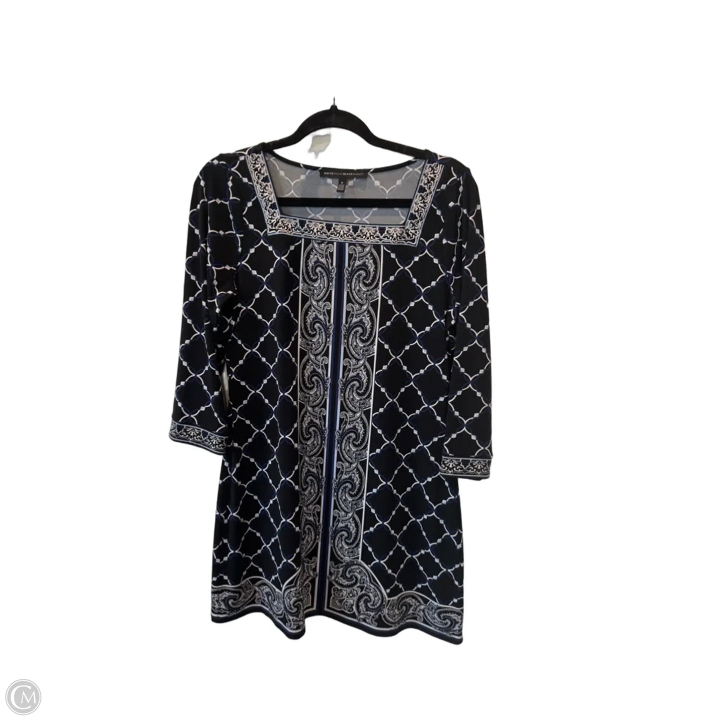 Dress Work By White House Black Market In Black & Blue, Size: S