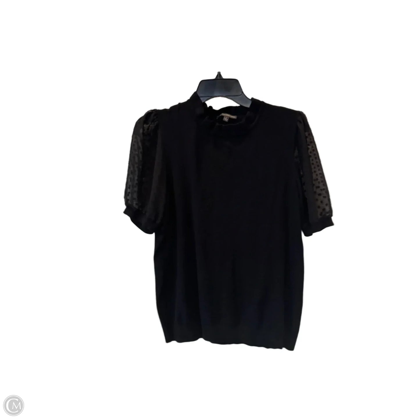 Sweater Short Sleeve By Adrianna Papell In Black, Size: L
