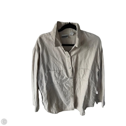 Top Long Sleeve By Chicos In Tan, Size: L