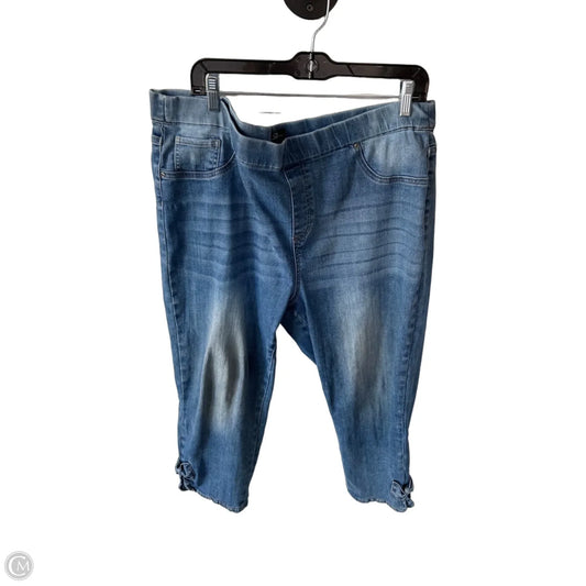Jeans Jeggings By Charlie B In Blue Denim, Size: 18