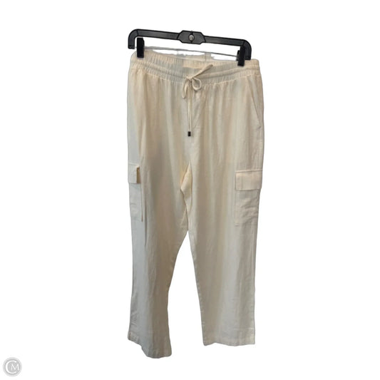 Pants Wide Leg By Cable And Gauge In Cream, Size: L
