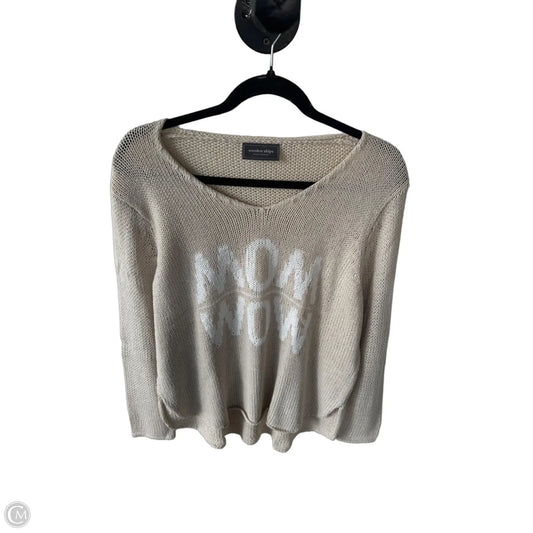 Sweater By Wooden Ships In Tan & White, Size: S