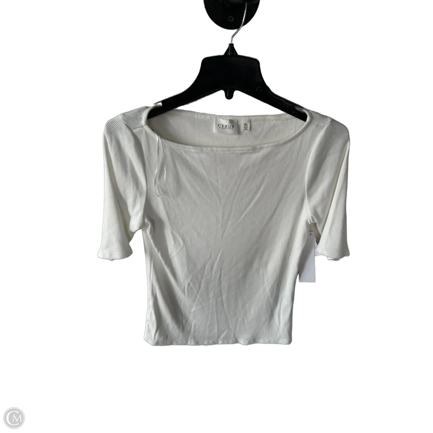 Top Short Sleeve Basic By Cyrus In White, Size: Xl
