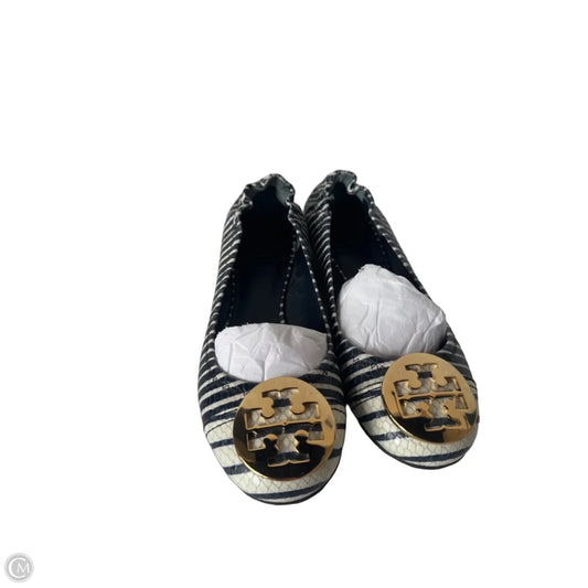 Shoes Designer By Tory Burch In Blue & White, Size: 5.5