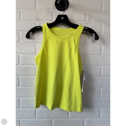 Athletic Tank Top By Lululemon In Yellow, Size: S