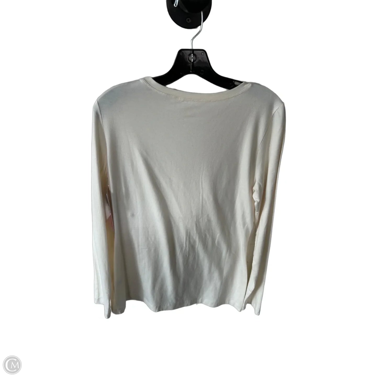 Top Long Sleeve By Amber Sun In Cream, Size: L