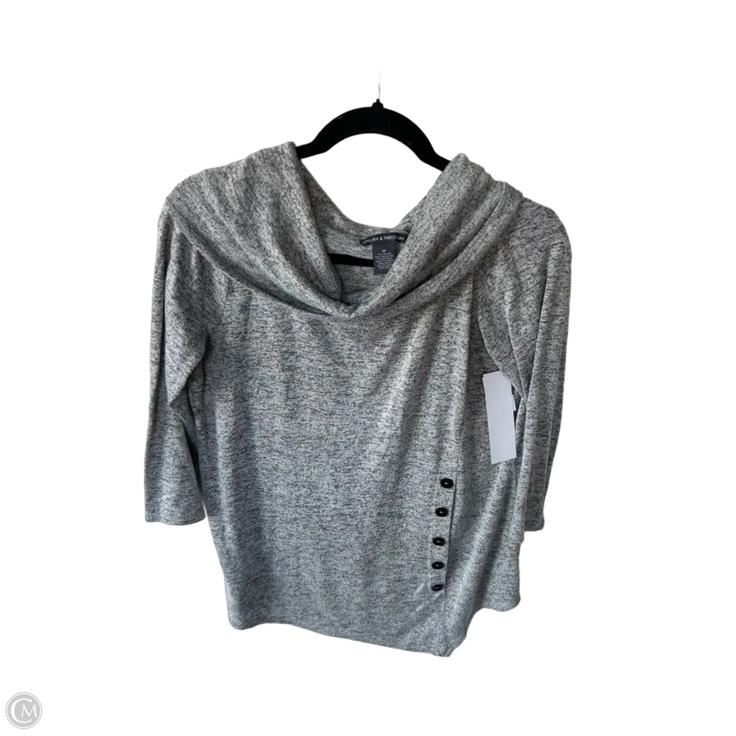 Top 3/4 Sleeve By Chelsea And Theodore In Grey, Size: M