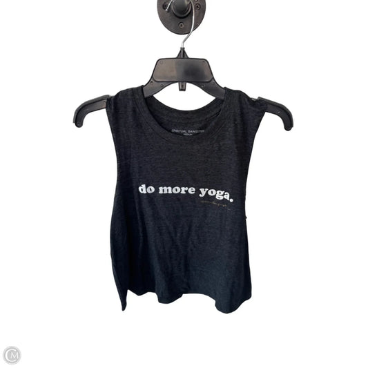 Athletic Tank Top By Spiritual Gangster In Grey, Size: M