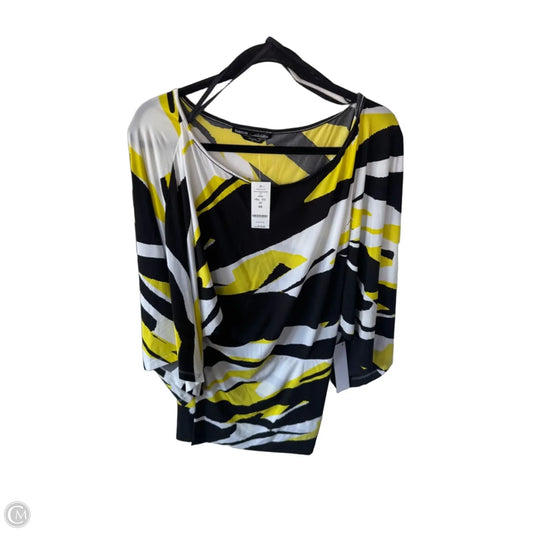 Dress Party Short By Bebe In Black & Yellow, Size: Xs