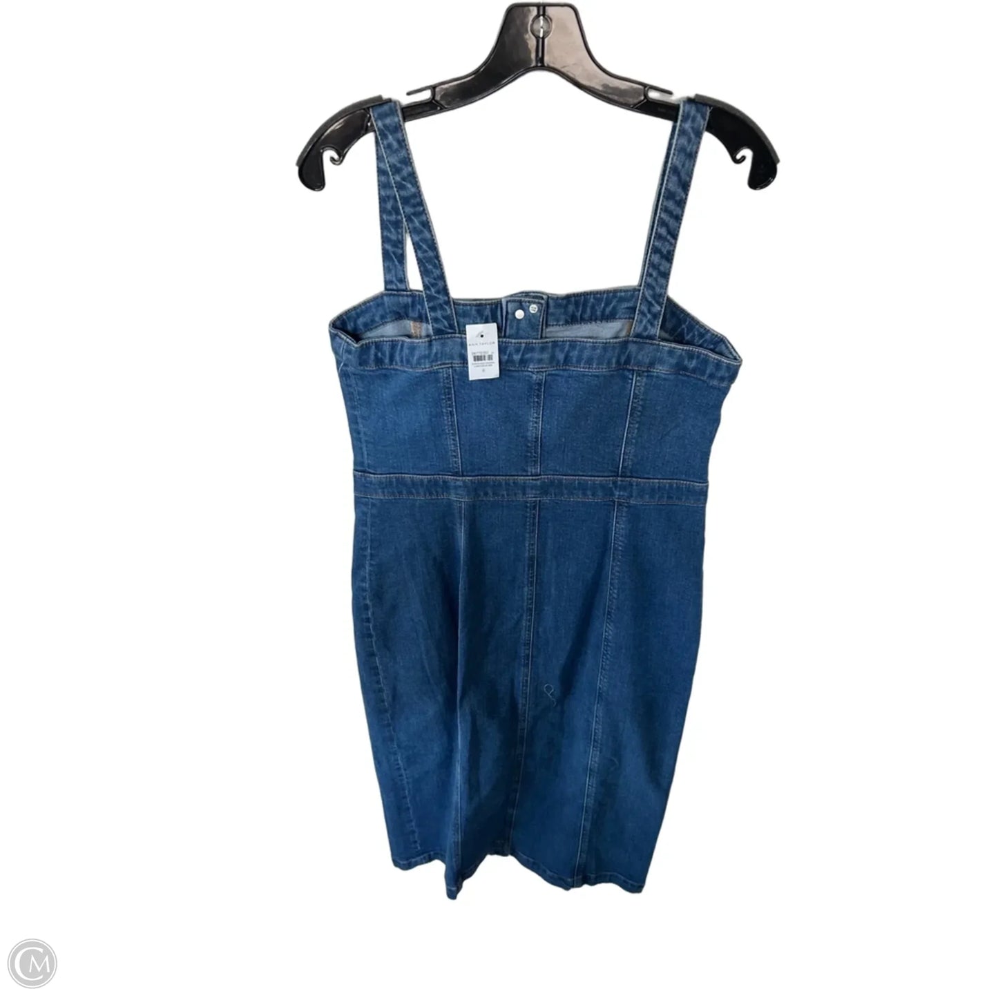 Dress Casual Midi By Ann Taylor In Blue Denim, Size: M
