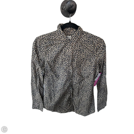 Top Long Sleeve By J. Crew In Blue & Tan, Size: Xs