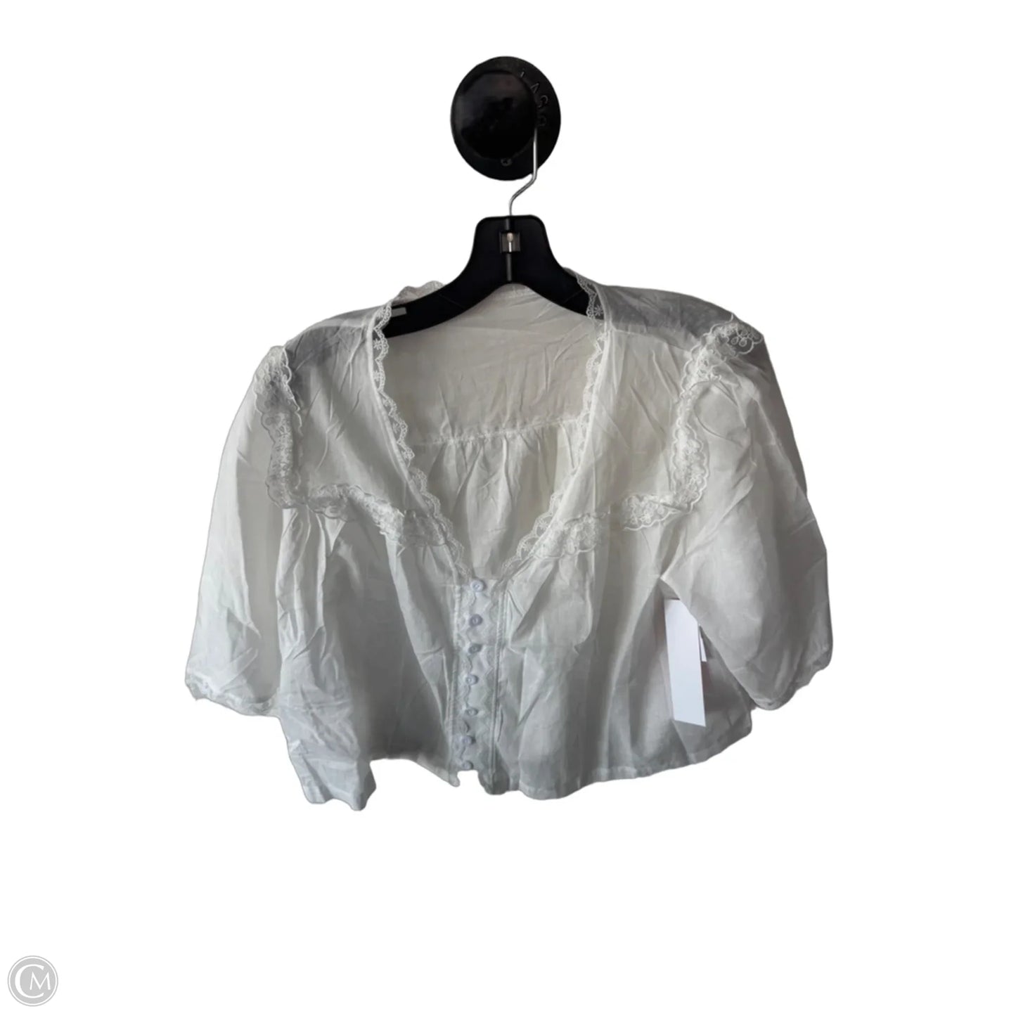 Top Short Sleeve By Cmf In White, Size: M