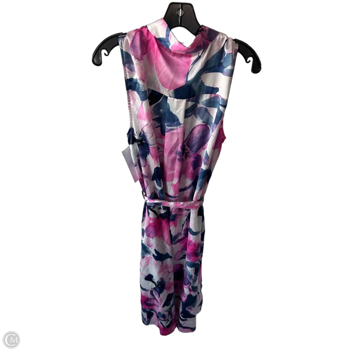 Dress Casual Midi By Dkny In Blue & Pink, Size: L