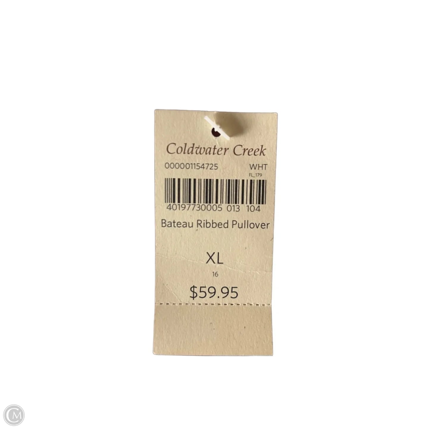 Sweater Short Sleeve By Coldwater Creek In White, Size: Xl