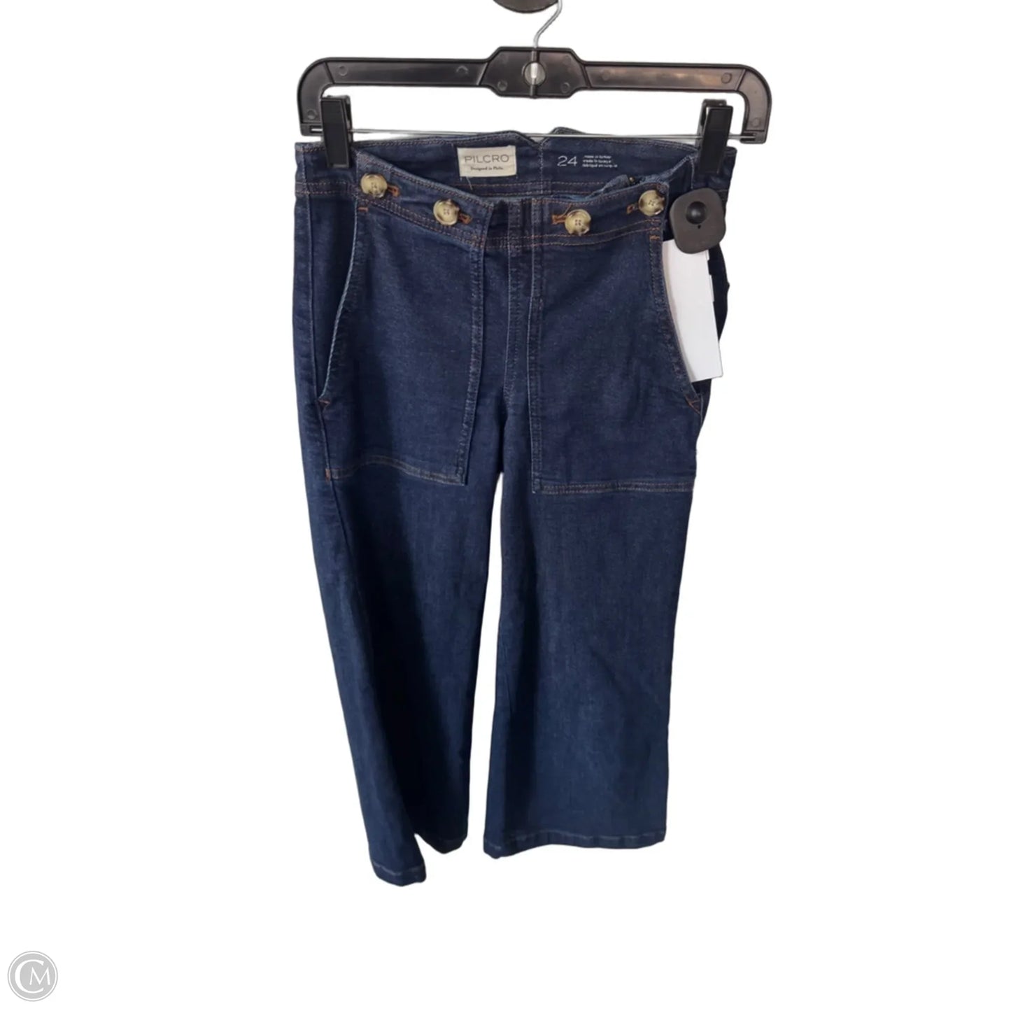 Jeans Wide Leg By Pilcro In Blue Denim, Size: 0