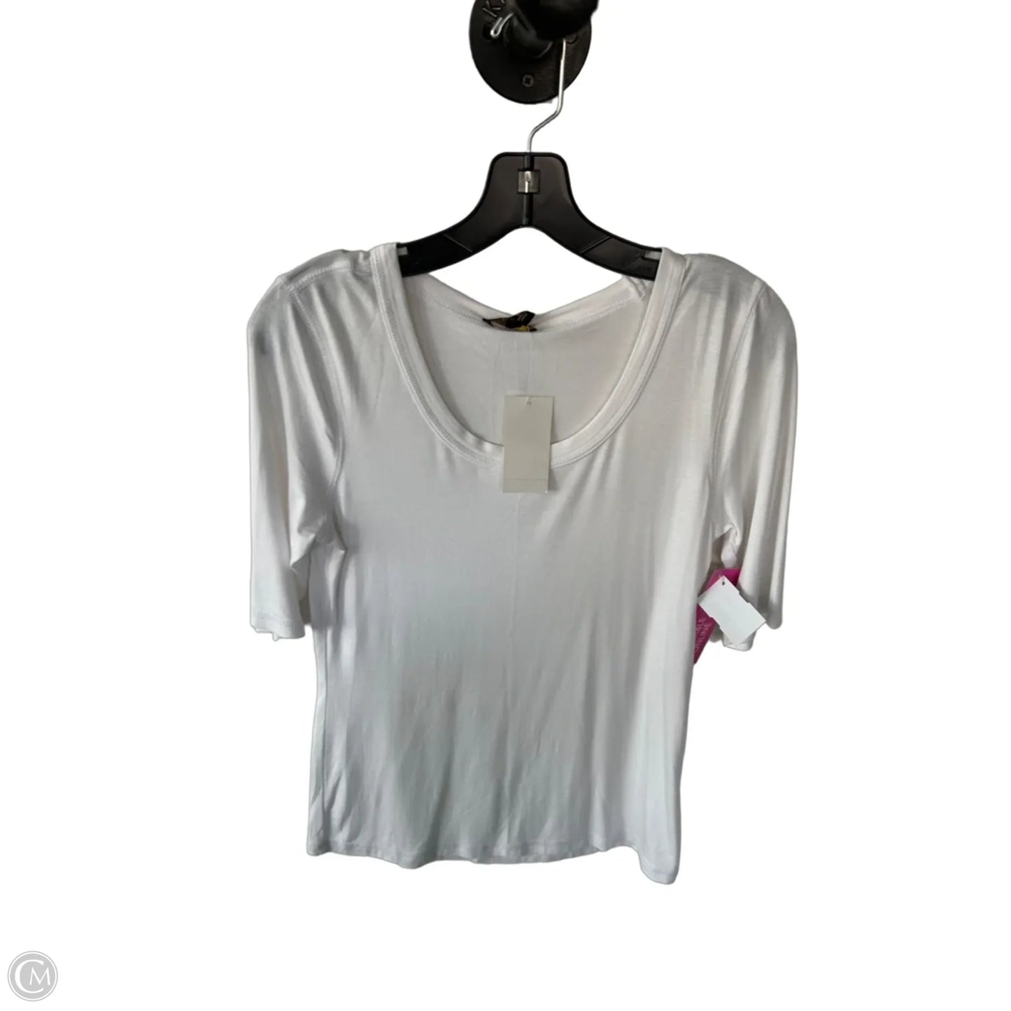 Top Short Sleeve Basic By Cupio In White, Size: M