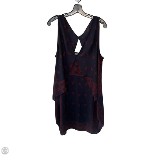 Tunic Sleeveless By Chelsea 28 In Grey & Red, Size: Xl