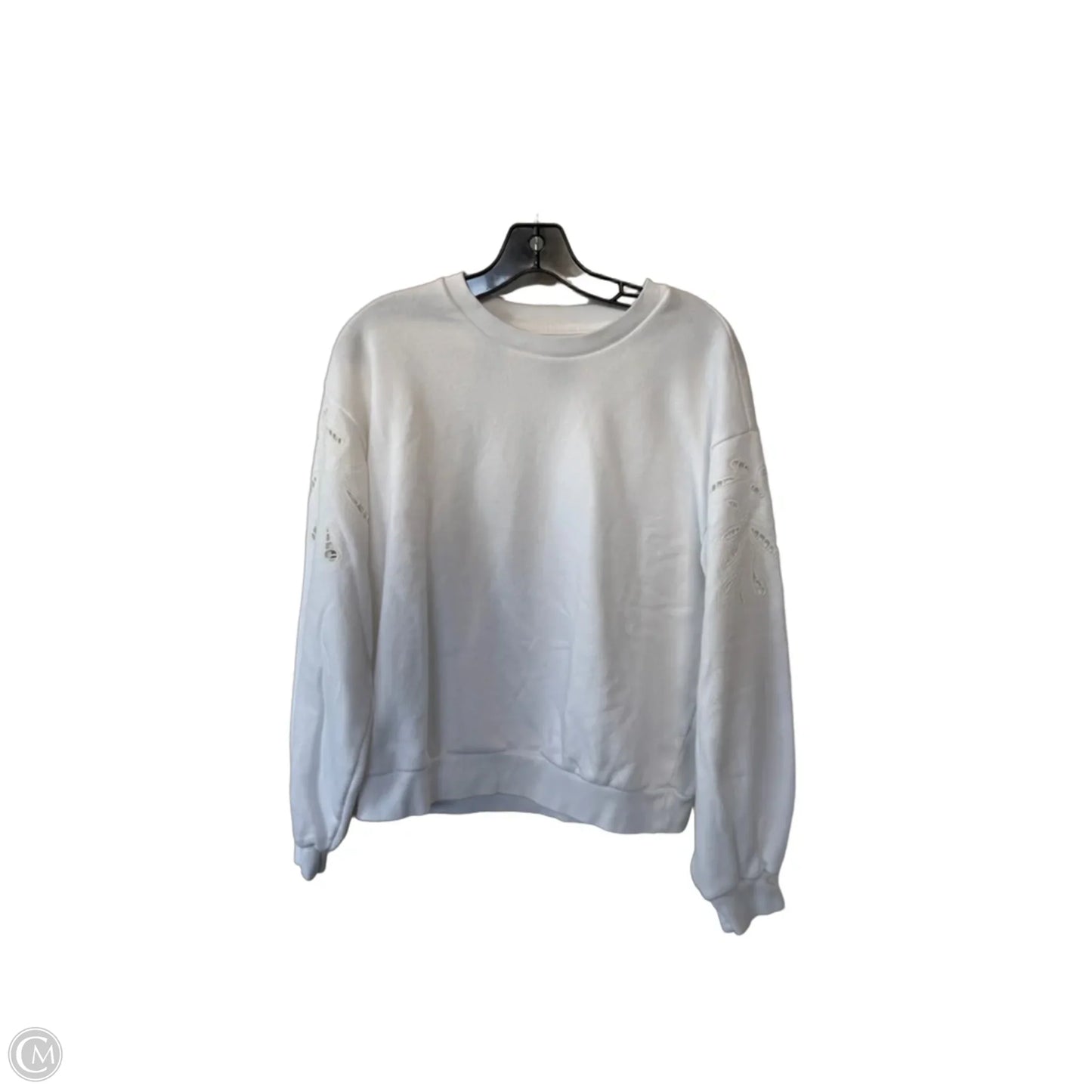 Sweatshirt Crewneck By Gap In White, Size: M
