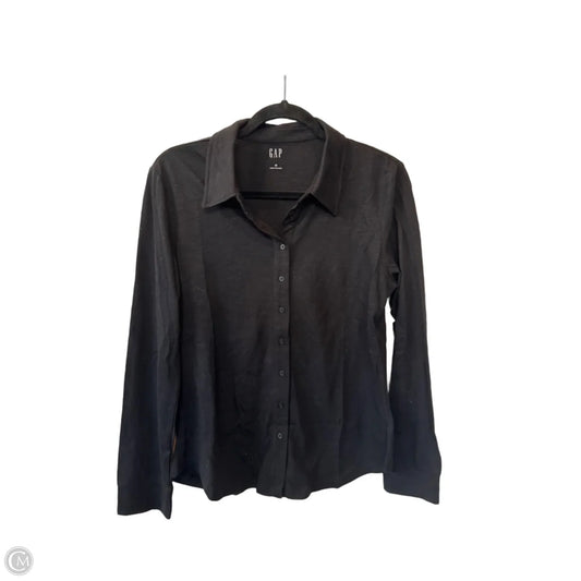 Top Long Sleeve By Gap In Black, Size: M