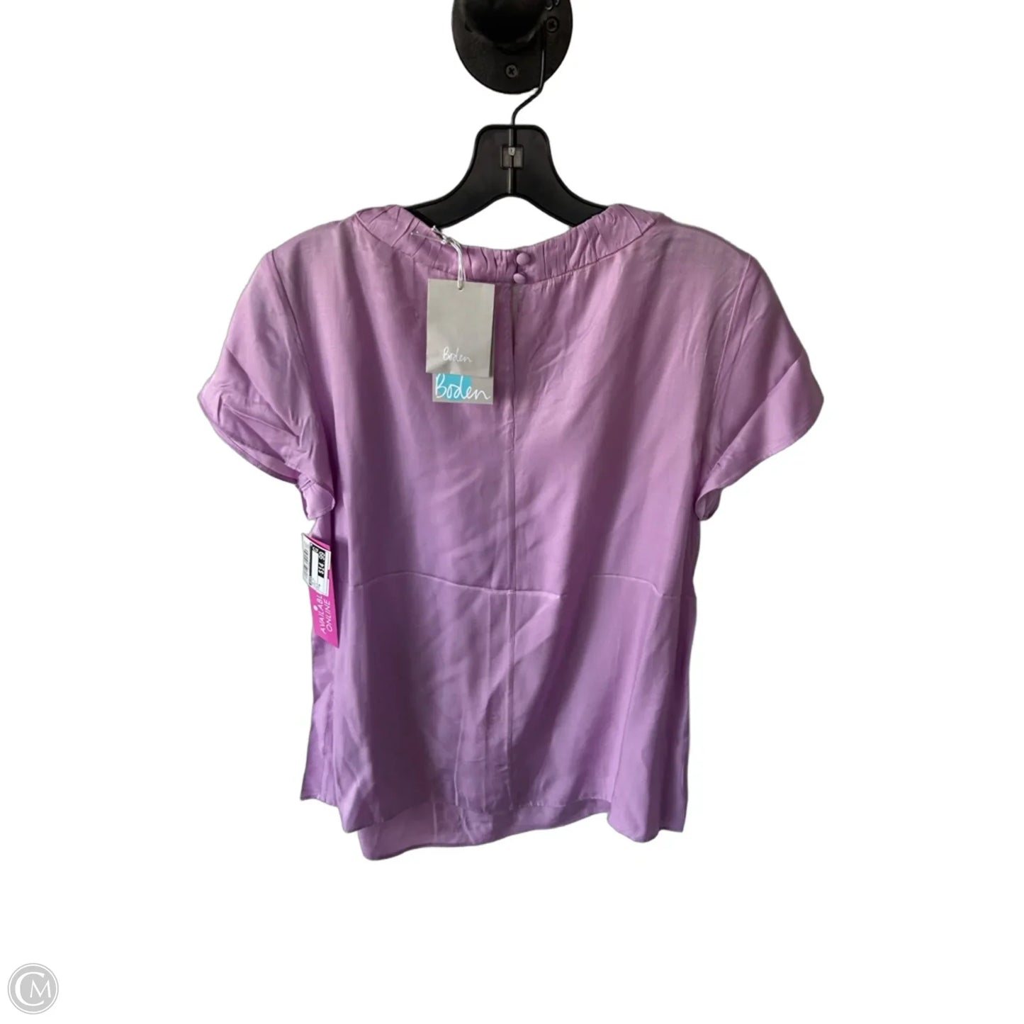 Top Short Sleeve By Boden In Purple, Size: M
