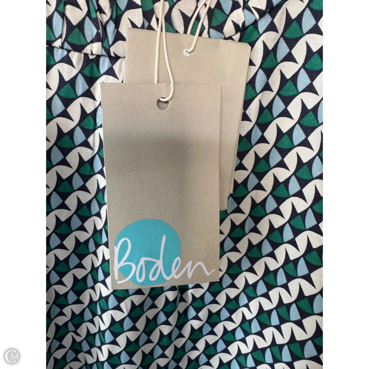 Top Short Sleeve By Boden In Blue & Green, Size: M