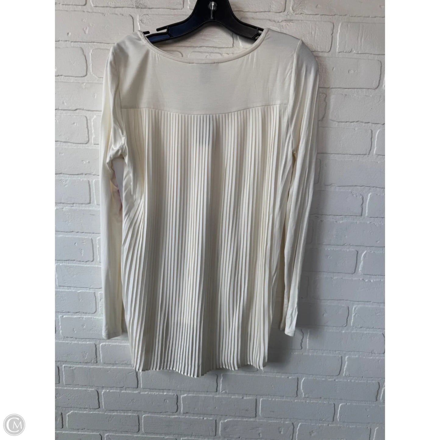 Top Long Sleeve By White House Black Market In Cream, Size: S