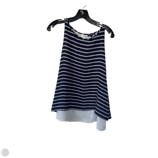 Top Sleeveless By Clothes Mentor In Blue & White, Size: M