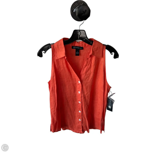 Top Sleeveless By Inc In Orange, Size: S