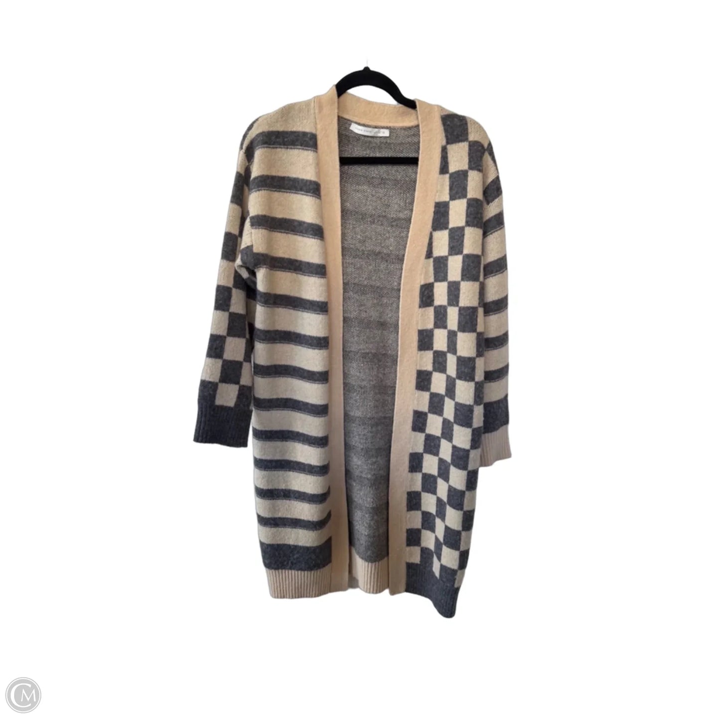 Sweater Cardigan By Altard State In Grey & Tan, Size: S