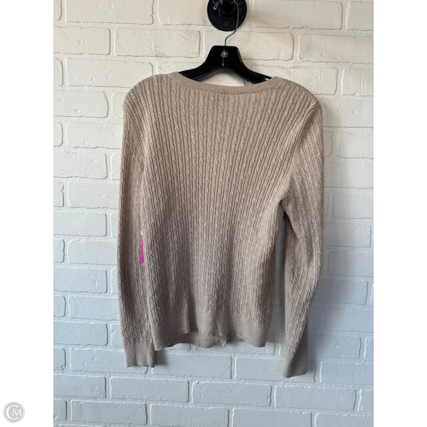 Sweater Cardigan By Talbots In Tan, Size: S