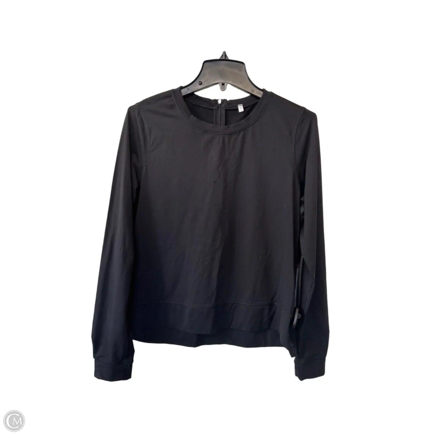 Athletic Top Long Sleeve Crewneck By Lululemon In Black, Size: M