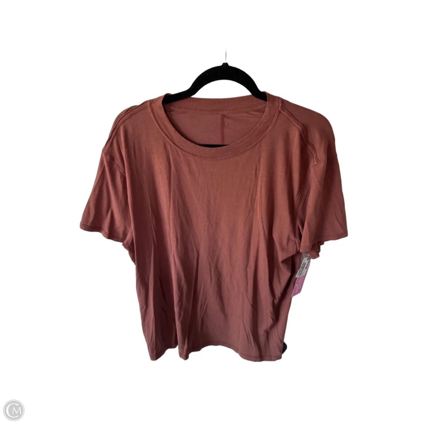 Athletic Top Short Sleeve By Lululemon In Brown, Size: M
