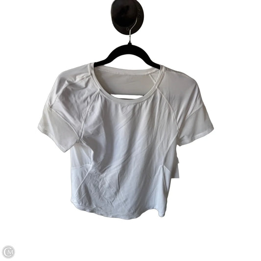 Athletic Top Short Sleeve By Lululemon In White, Size: M