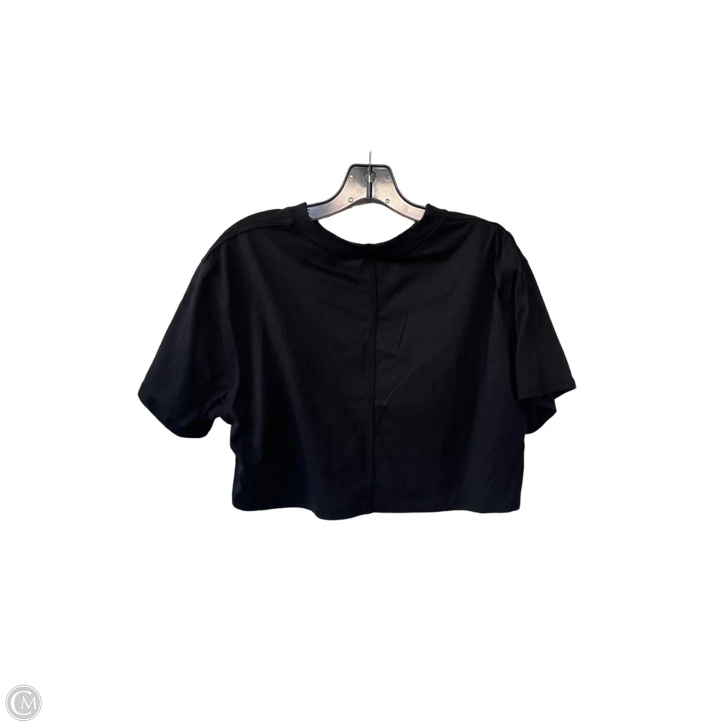 Athletic Top Short Sleeve By Lululemon In Black, Size: M