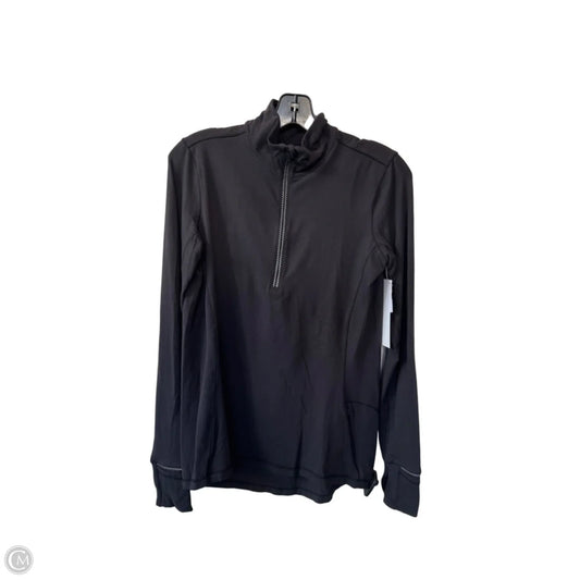 Athletic Top Long Sleeve Collar By Lululemon In Black, Size: M