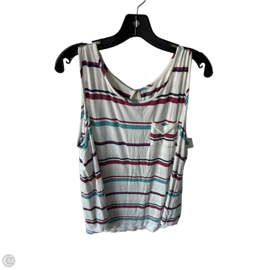 Top Sleeveless By Market & Spruce In Blue & Red & White, Size: 2x