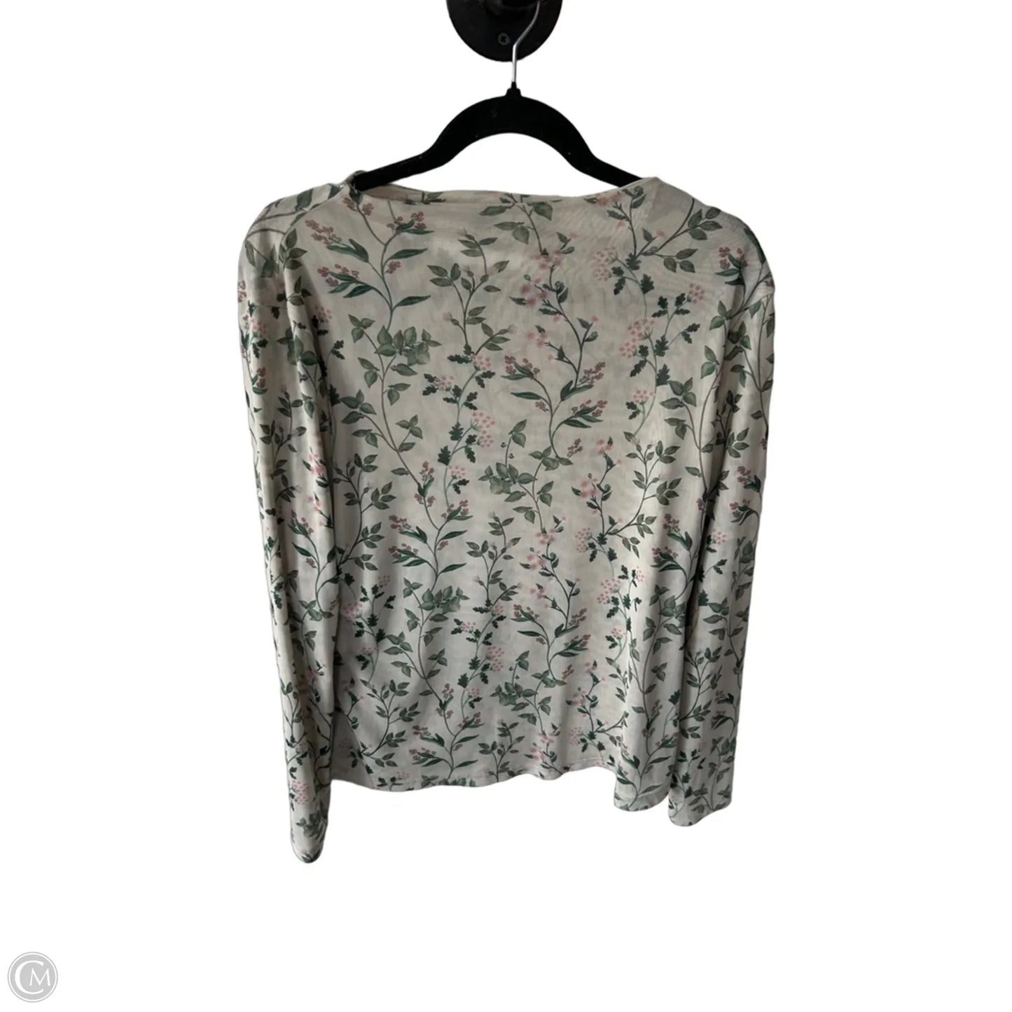 Top Long Sleeve By Cma In Green & Tan, Size: L