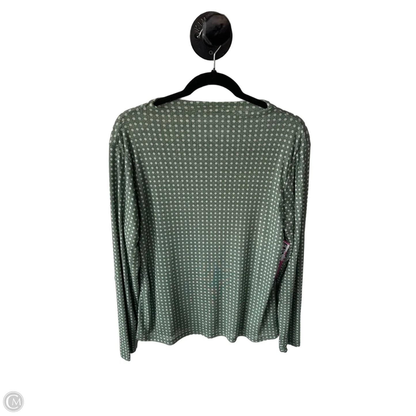 Top Long Sleeve By Cma In Green & Tan, Size: L