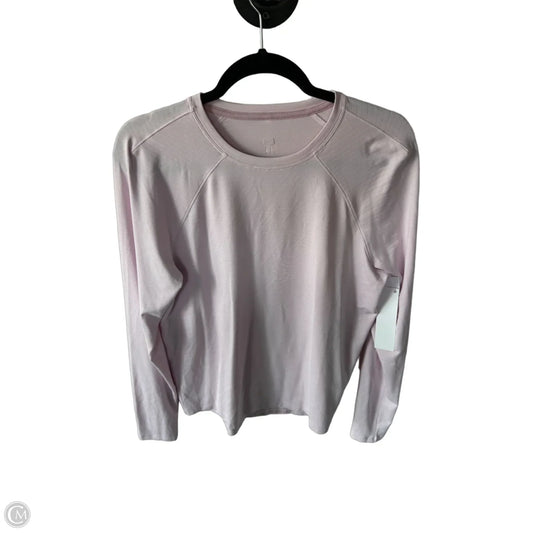 Athletic Top Long Sleeve Crewneck By Lululemon In Pink, Size: M