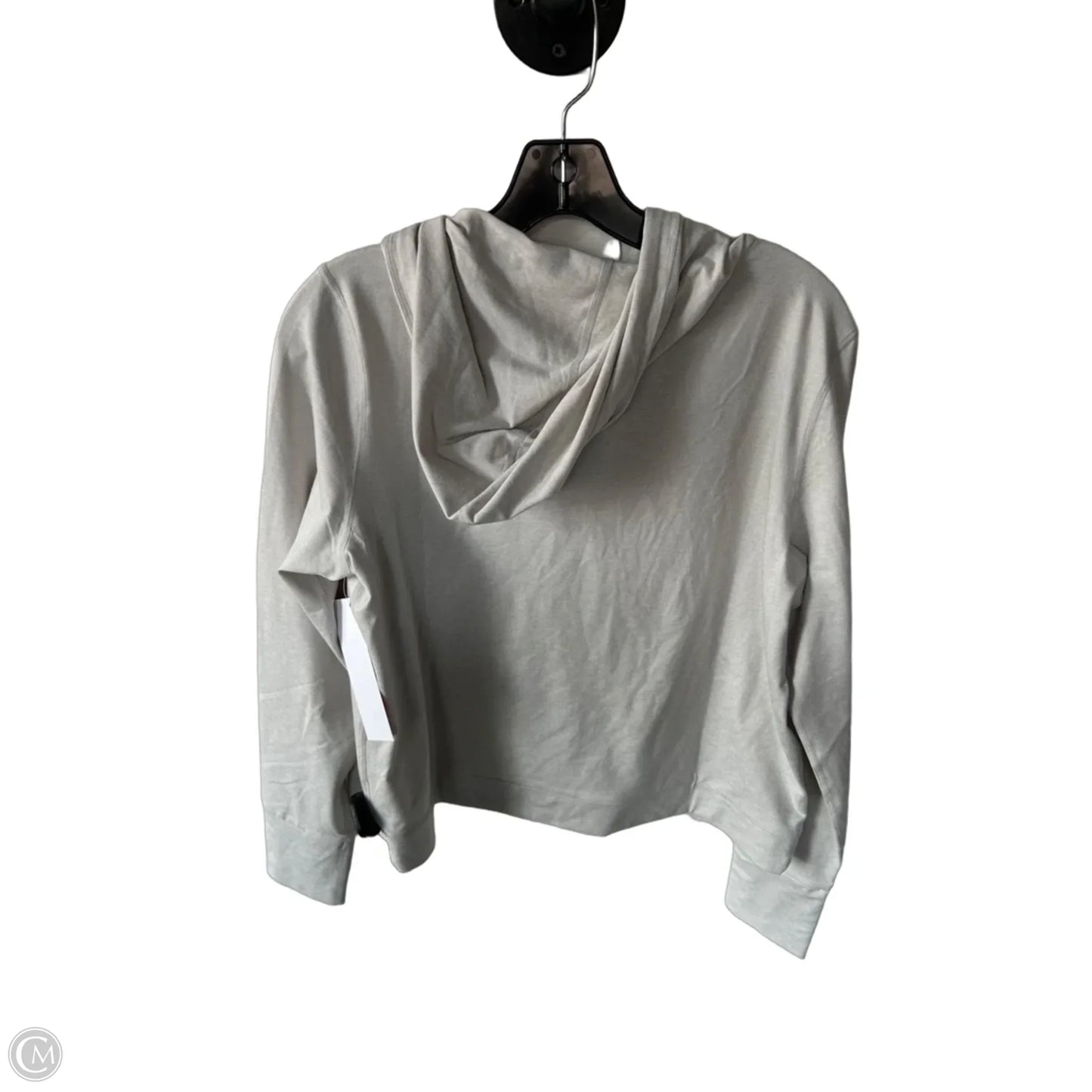 Athletic Top Long Sleeve Hoodie By Vuori In Grey, Size: M