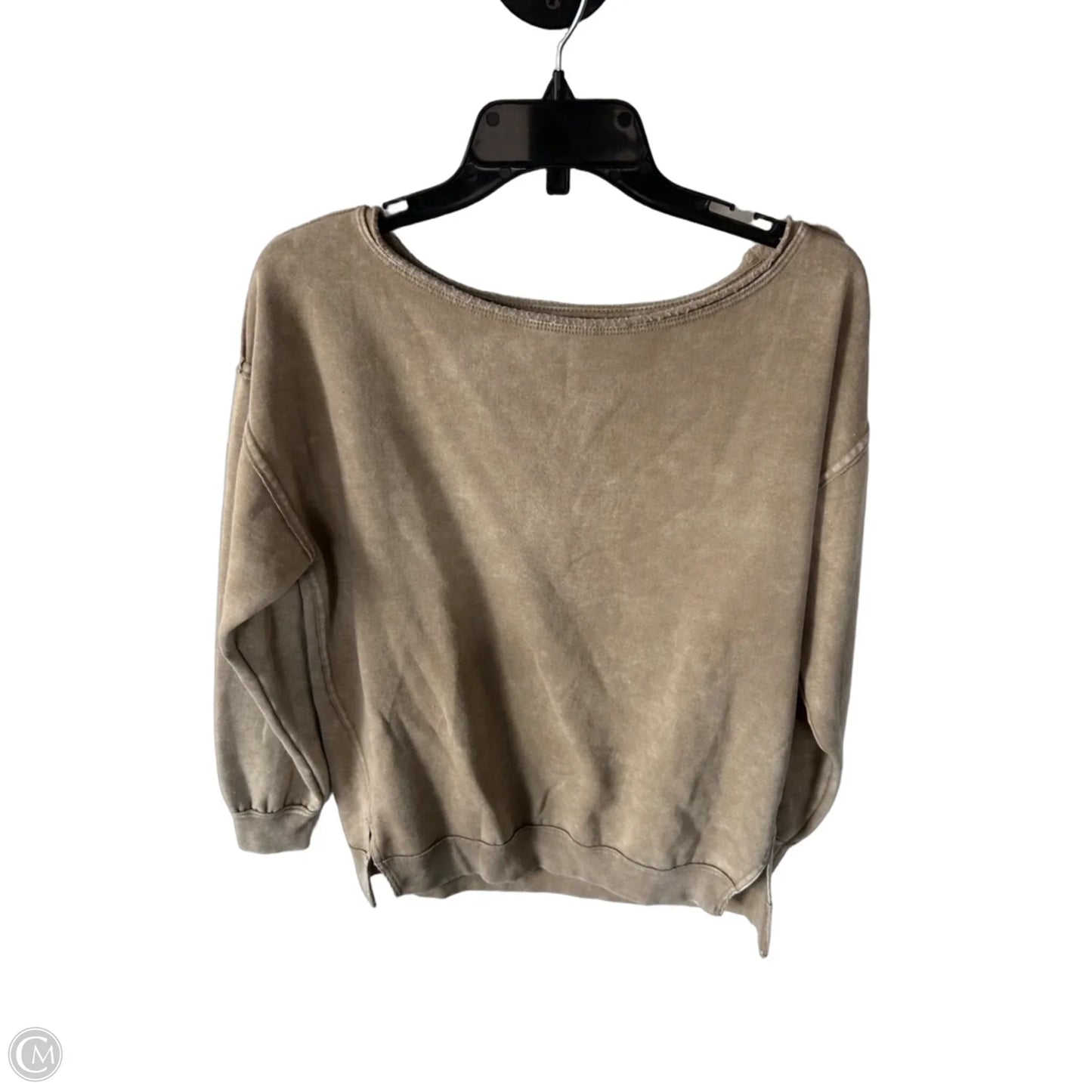 Sweatshirt Crewneck By Clothes Mentor In Tan, Size: L