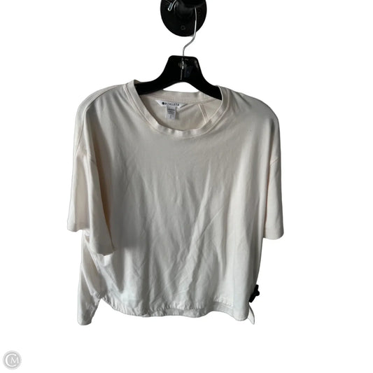 Athletic Top Short Sleeve By Athleta In Cream, Size: L