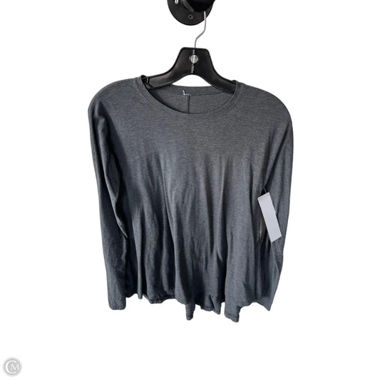 Athletic Top Long Sleeve Crewneck By Lululemon In Grey, Size: M