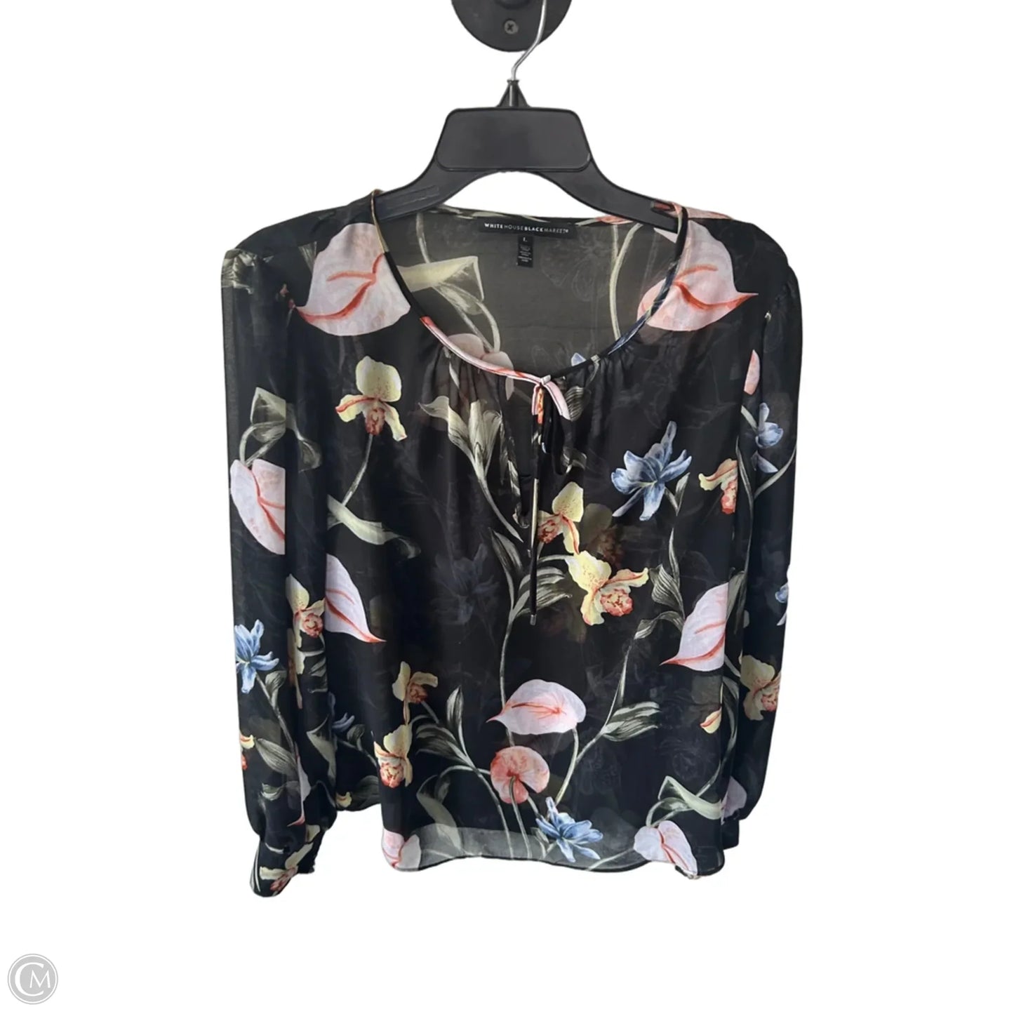 Top 2pc Long Sleeve By White House Black Market In Black & Green, Size: L