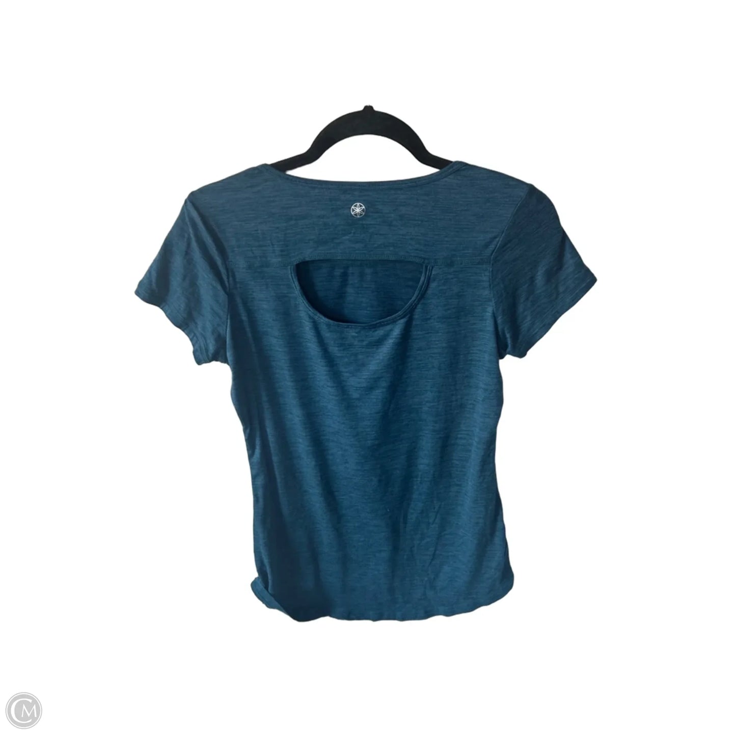 Athletic Top Short Sleeve By Gaiam In Blue, Size: S
