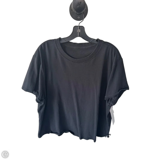 Athletic Top Short Sleeve By Lululemon In Black, Size: Xl